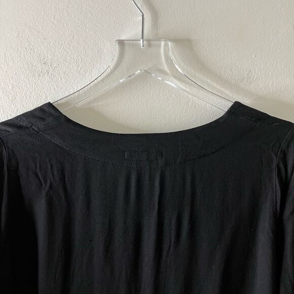 Michael Lauren V Neck Bell Sleeve Black Long Sleeve Top size medium‎ NWT - Picture 9 of 10